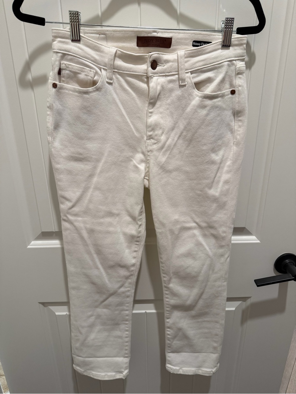 White Straight Leg Jeans - Judy Blue